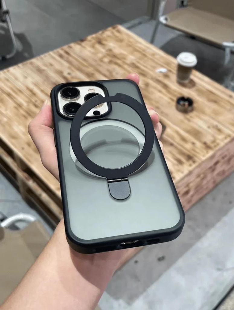Black Wireless Charging With Holder Stand Camera Glass Film